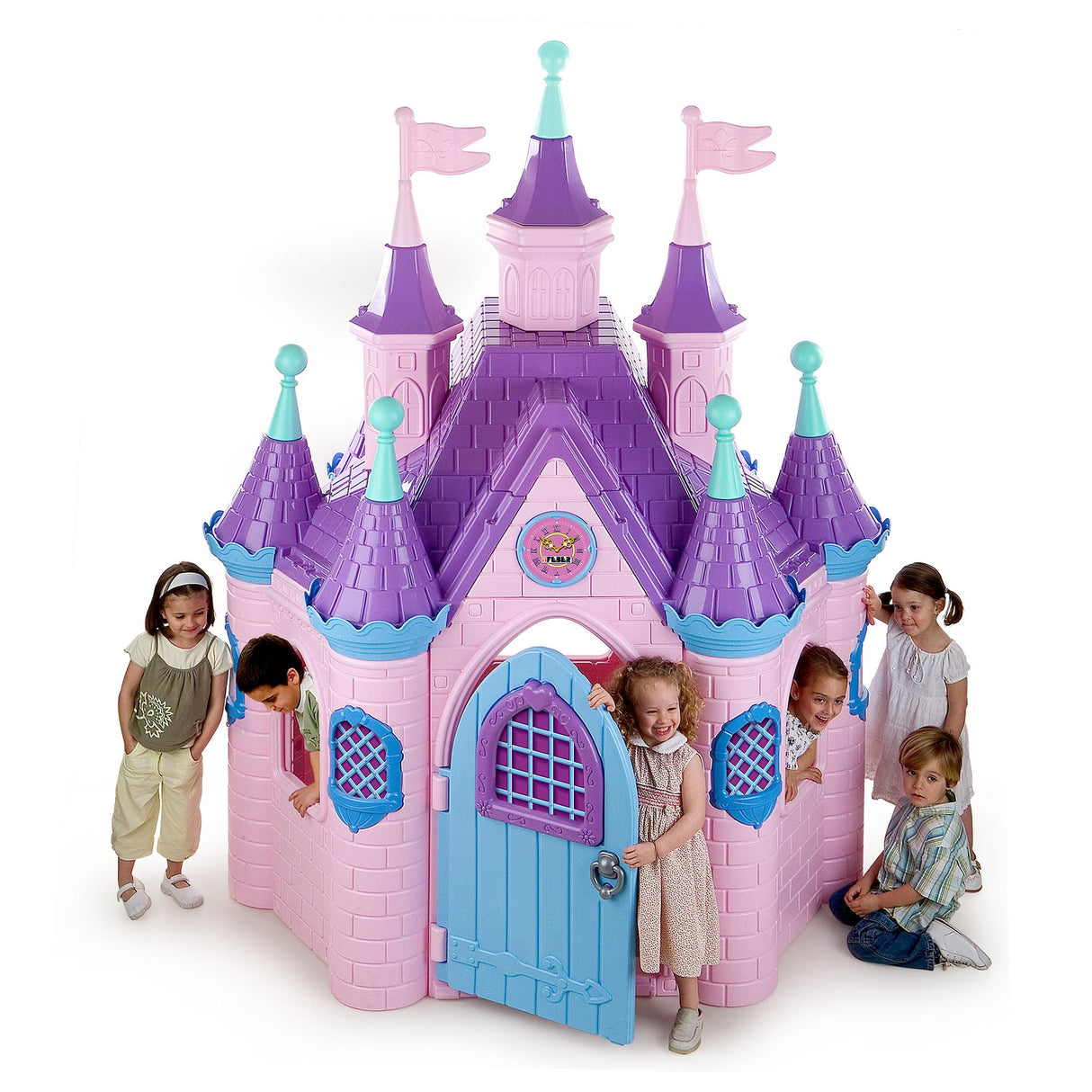 FEBER - Super Palace Palacio Infantil, Picaporte con Sonidos, Colores Luminosos y Resistentes a la Luz, Gran Resistencia y Fácil Montaje, Niños Desde 3 hasta los 10 años, Famosa (800003254)
