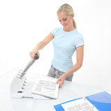 Rapesco 1407 ECO Perforadora de Gruesos de 4 Agujeros P4400, Capacidad de 150 Hojas, Blanco Mate