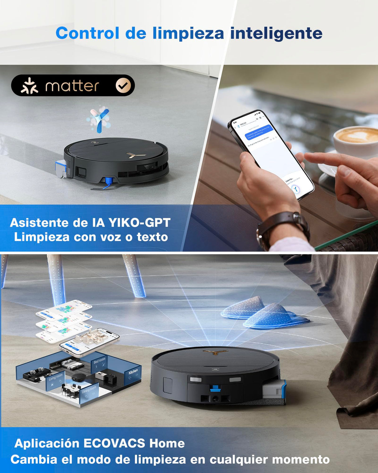 ECOVACS DEEBOT X9 Pro Omni Robot Aspirador y friegasuelos, 16 600 Pa, Ultrafino, fregado con mopa y autolavado inst, OZMO Roller, ZeroTange 3.0, TruEdge 2.0, Secado Aire Cal, Negro