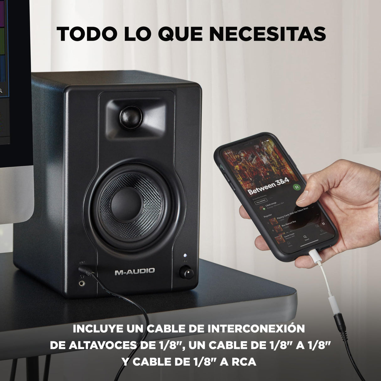 M-AUDIO BX4 Par 4.5" 120W Monitores de Estudio, Altavoces Autoamplificados para PC para videojuegos, producción musical, transmisiones en directo, podcast