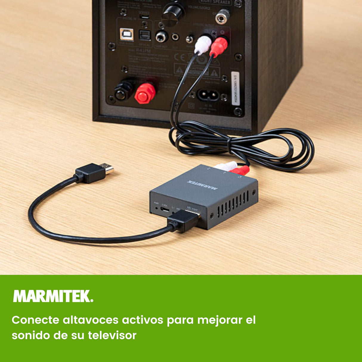 HDMI Audio Extractor CEC - Marmitek CEC130 - Admite control de volumen a través de CEC - Convertidor HDMI - Interfaz de Audio