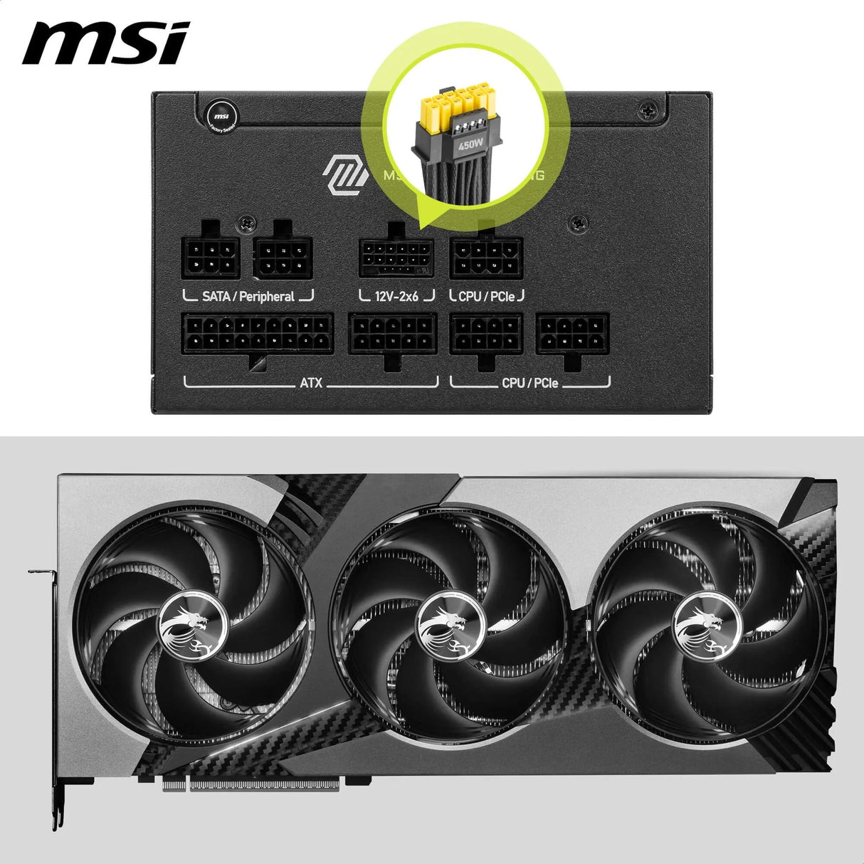 MSI mag A750GLS PCIE5, Fuente de alimentación, 750W, 80 Plus Gold, ATX 3.1, Soporte GPU PCIe 5.1, 12V-2x6 Nativo, Conector 12V-2x6 Bicolor, Fuente de alimentación ATX, Cables con Cubierta