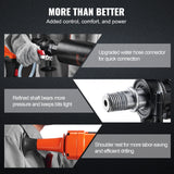 VEVOR Taladro de Diamante Diámetro de 8-10,2 cm Taladro de Mano para Hormigón Profundidad de 400mm Broca Diamantada 1500W 1100/2400 rpm con Extractor de Núcleos y Nivel Construcción de Hormigón Armado