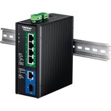 TRENDnet, TI-BG50611, Switch DIN-Rail Industrial PoE++ de 2,5 G y 6 Puertos con Puertos 10 G, Multi-Gigabit, 4 Puertos PoE++ de 2,5 G, 1 Puerto RJ-45 10 G, 1 Puerto SFP+ 10 G