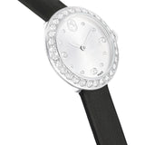 Swarovski Reloj Matrix Tennis, Fabricado en Suiza, Correa de Piel, Negro, Acero Inoxidable