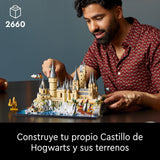 LEGO 76419 Harry Potter Castillo y Terrenos de Hogwarts, Set con Lugares Emblemáticos: Torre de Astronomía, Gran Comedor, Cámara de los Secretos y más, Maqueta de Exposición para Fans Adultos