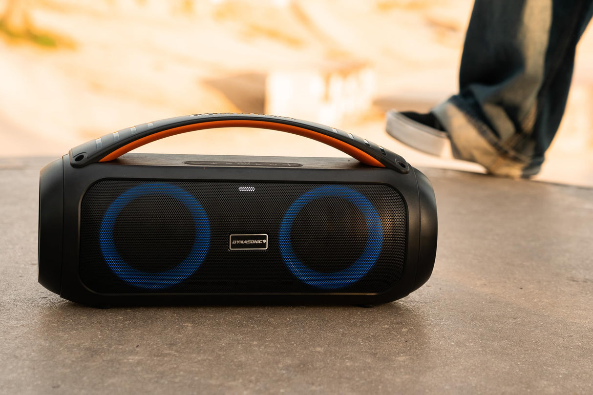 DYNASONIC D93 Altavoz Bluetooth portatil IPX5 Waterproof. Altavoz Exterior inalambrico. Wireless Stereo. Reproductor de Sonido Potente. Micro-SD, USB.