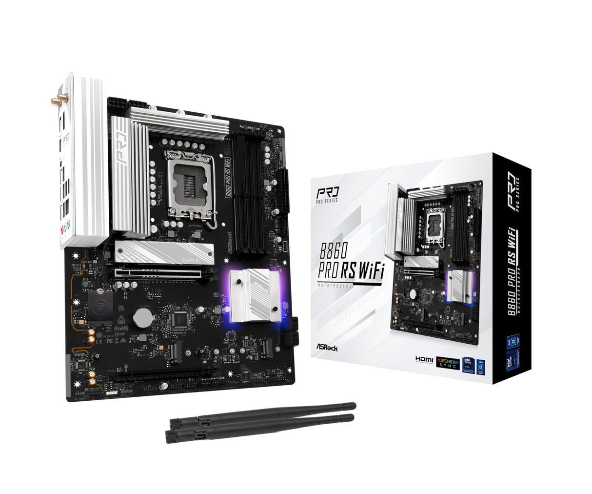 ASRock B860 Pro RS WiFi DDR5 Intel S1851 Retail (90-MXBRK0-A0UAYZ)