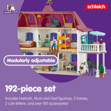 Schleich Horse Club 42551 — Casa de Campo y Establo Lakeside, 192 Piezas — Casa de Muñecas con Muchos Detalles — Animales de Juguete Coleccionables — Juguetes para Niños de 5 Años o Más