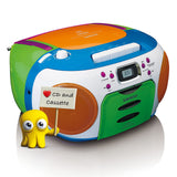 Lenco SCD-971 -Radio Infantil - Radio Casete con CD - Radio CD - Lector de Casete - Altavoces estéreo - Toma de Auriculares - Memoria de Pistas - Multicolor, Colorido