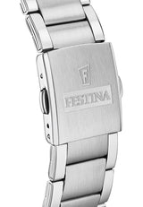 Festina Reloj Hombre F20343/2 Timeless Chronograph Caja de Acero Inoxidable 316l Plateado Correa de Acero Inoxidable 316l Plateado