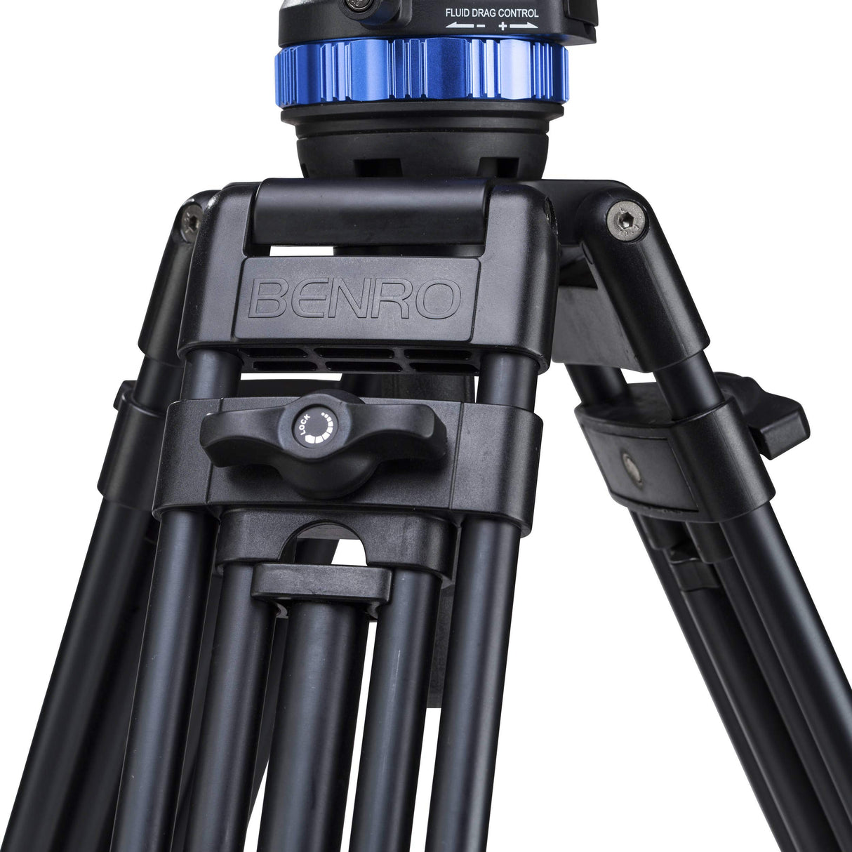 Benro Trípode de Video de Aluminio de Doble Etapa A673TM y Cabeza S8PRO, Cuenco de 75 mm, 3 Secciones de Pata, Bloqueo de Palanca giratoria