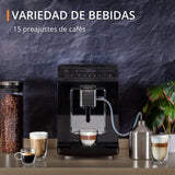 Krups Cafetera totalmente automática Evidence Evidence | Pantalla OLED con tecnología Barista Quattro Force | 12 cafés | 3 variaciones de té | capuchino con un toque | función para 2 tazas | negra