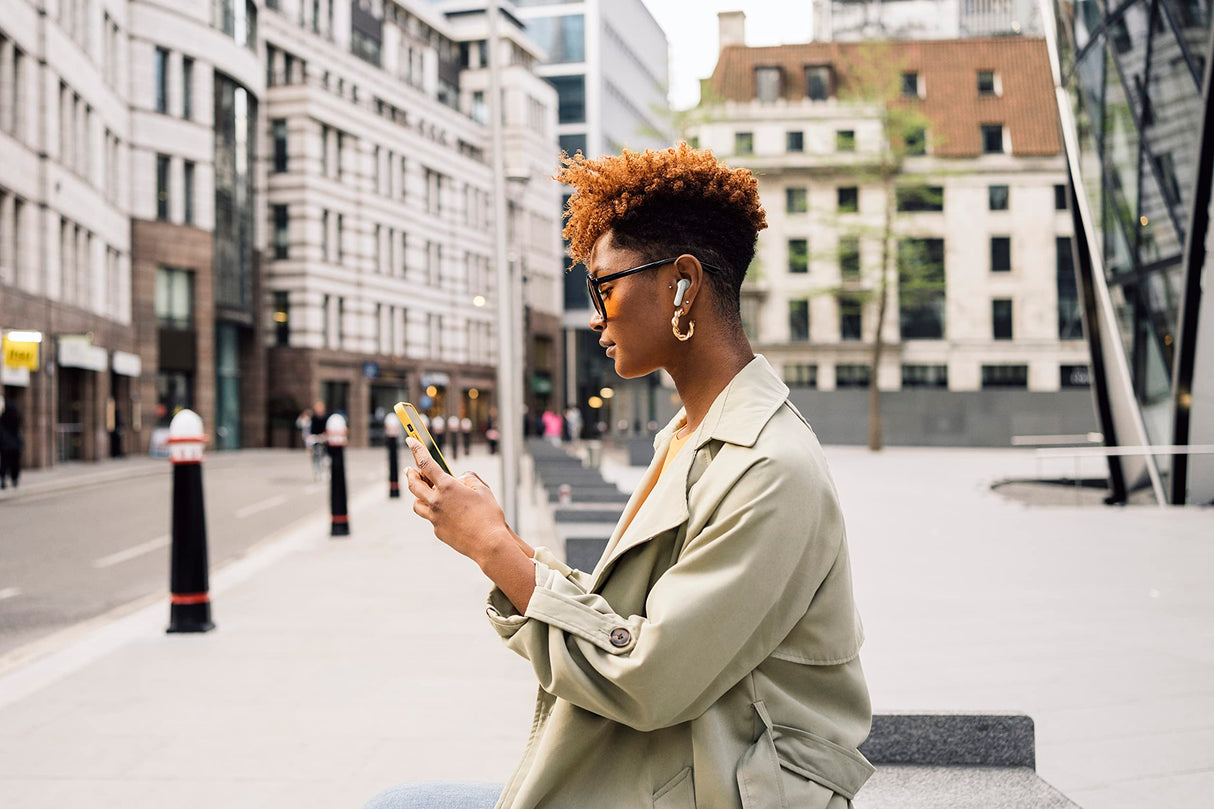 JBL Auriculares Tune Beam In-Ear, inalámbricos, resistentes al agua, cancelación de ruido y tecnología de 4 micrófonos, con batería de hasta 48 horas de duración, en blanco