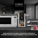 Caso MG20C Encimera 20L 800W Negro, Acero inoxidable - Microondas (Encimera, 20 L, 800 W, Botones, Giratorio, Negro, Acero inoxidable, 1000 W)