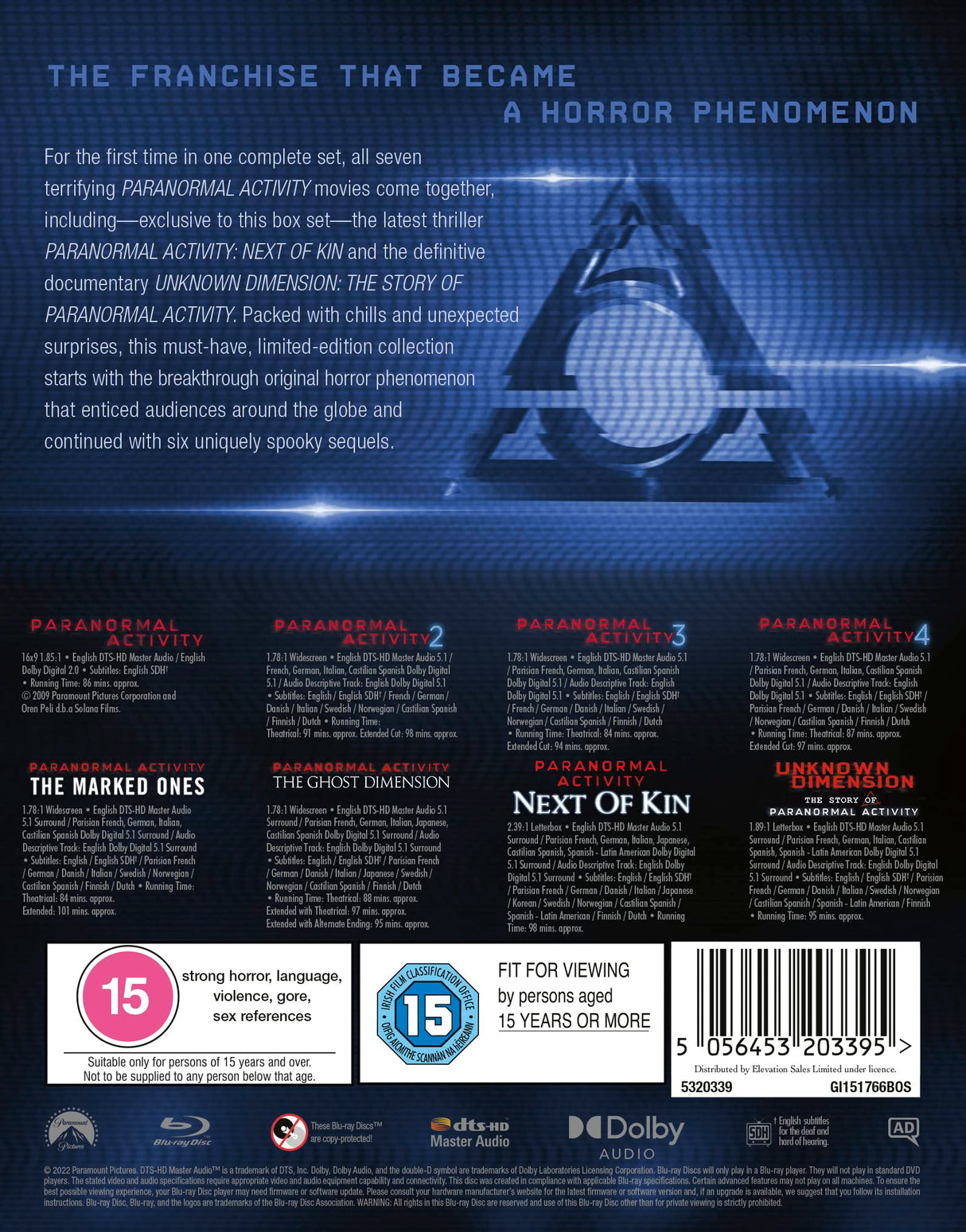 Paranormal Activity Ultimate Chills Collection Limited Edition [Blu-ray] [Region A & B & C]