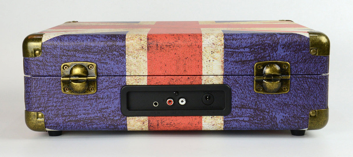 New Majestic TT-43 BT/USB/SD/AX - Tocadiscos (Tocadiscos de tracción por correa, Azul, Rojo, Blanco, 33,45,78 RPM, Digital, Cartucho de cerámica estéreo, SD)