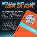 Balsa Flotante Hinchable de Bluefin para la Playa, Lago o Mar, Plataforma Flotante Hecha con Puntada Libre de PVC y Superficie Antideslizante