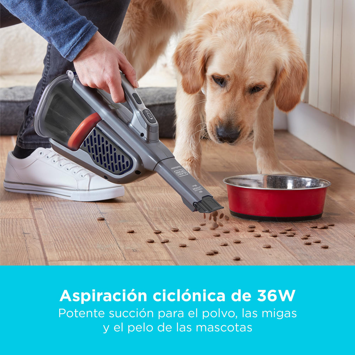 Black+Decker Aspirador de Polvo sin Cable de 18 V con batería de 36 WH y estación de Carga, BHHV520BT-QW