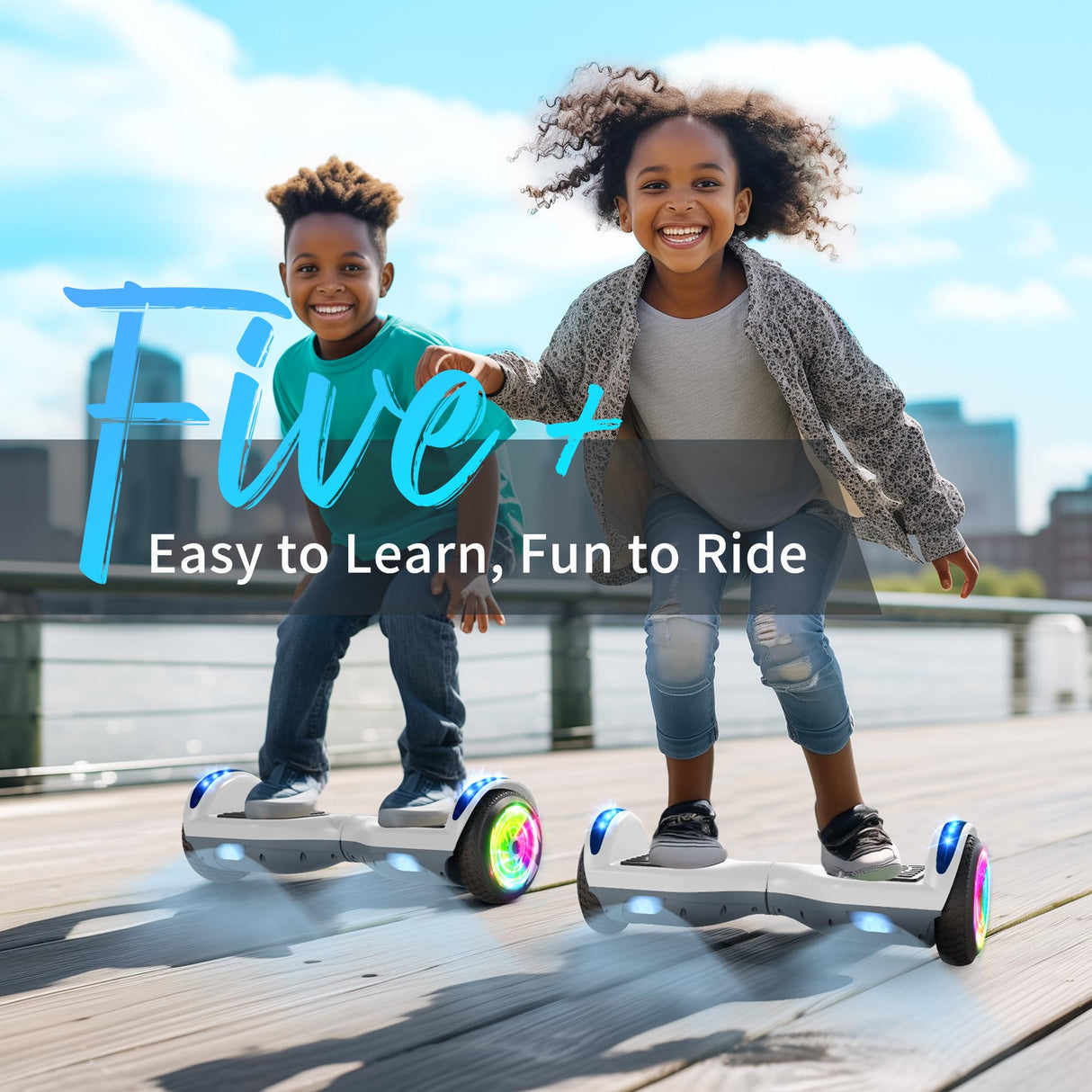 Hoverboard 6.5 Pouces auto-équilibrant avec haut-parleur Bluetooth et lumière LED, cadeaux pour enfants