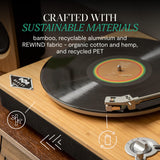 House of Marley Stir It Up Wireless Tocadiscos de Vinilo Bluetooth - Reproductor de Vinilos de 2 Velocidades Producido Sosteniblemente, Tocadiscos Bluetooth con Cápsula de Audio-Technica, Bambú