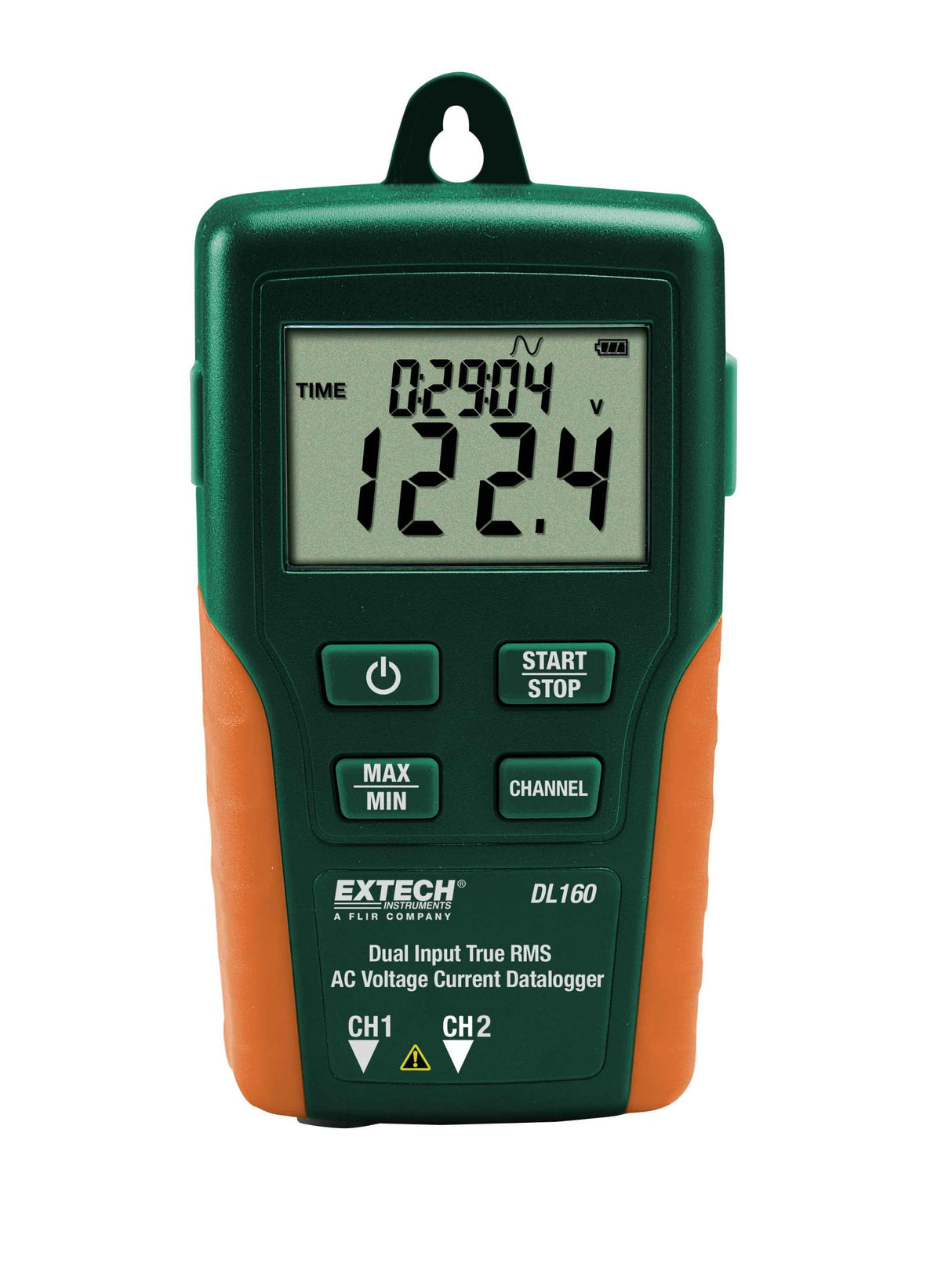Extech DL160 Registrador de datos de voltaje RMS verdadero/corriente de CA de entrada dual