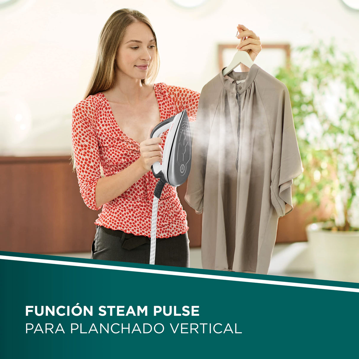 Polti La Vaporella XT120C, Plancha de Vapor con Caldera, 8,5 Bar de Presión, Función Eco, Autonomía Ilimitada, 1,5 L de Capacidad, Potencia 2350 W, Pulso de Vapor 600 g, Turquesa y Gris