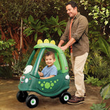 little tikes Cozy Coupe Dino - Correpasillos, Reposapiés Extraíble, Bocina Que Funciona, Botón de Arranque y Tapa de Combustible, Edad: a Partir de 18 Meses