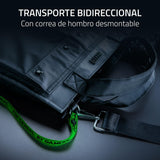 Razer Xanthus Tote Bag - Compartimento acolchado dedicado para portátil - Se adapta a portátiles de hasta 16» - Nylon repelente al agua - Transporte bidireccional con correa de hombro desmontable