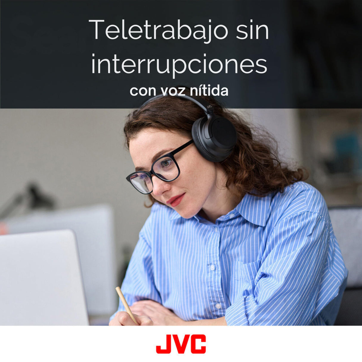 JVC Auriculares Inalámbricos Bluetooth | 50 Horas de Batería | Bluetooth 5.3 | Auriculares Cancelación de Ruido con Micrófono Integrado | 3 Modos de Sonido | Conexión Multipunto (Negro) - HA-Z76N