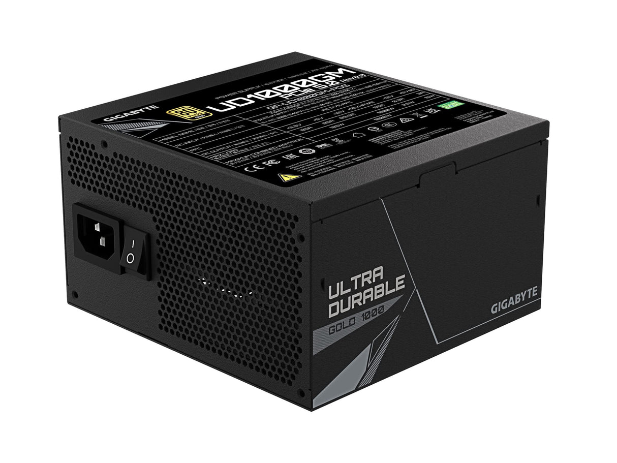 GIGABYTE GP-UD1000GM-PG5 Fuente de Poder Modular, 80 Plus Gold, 1000W, Negro