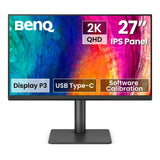 BenQ PD2706QN 27” 2K QHD (2560x1440) Monitor para diseñadores, IPS, 95% P3, 100% sRGB/Rec.709, USB-C 90W, 100Hz, calibración por Software, (MST), Panel Nano Matte antirreflejos, Ajuste de Altura