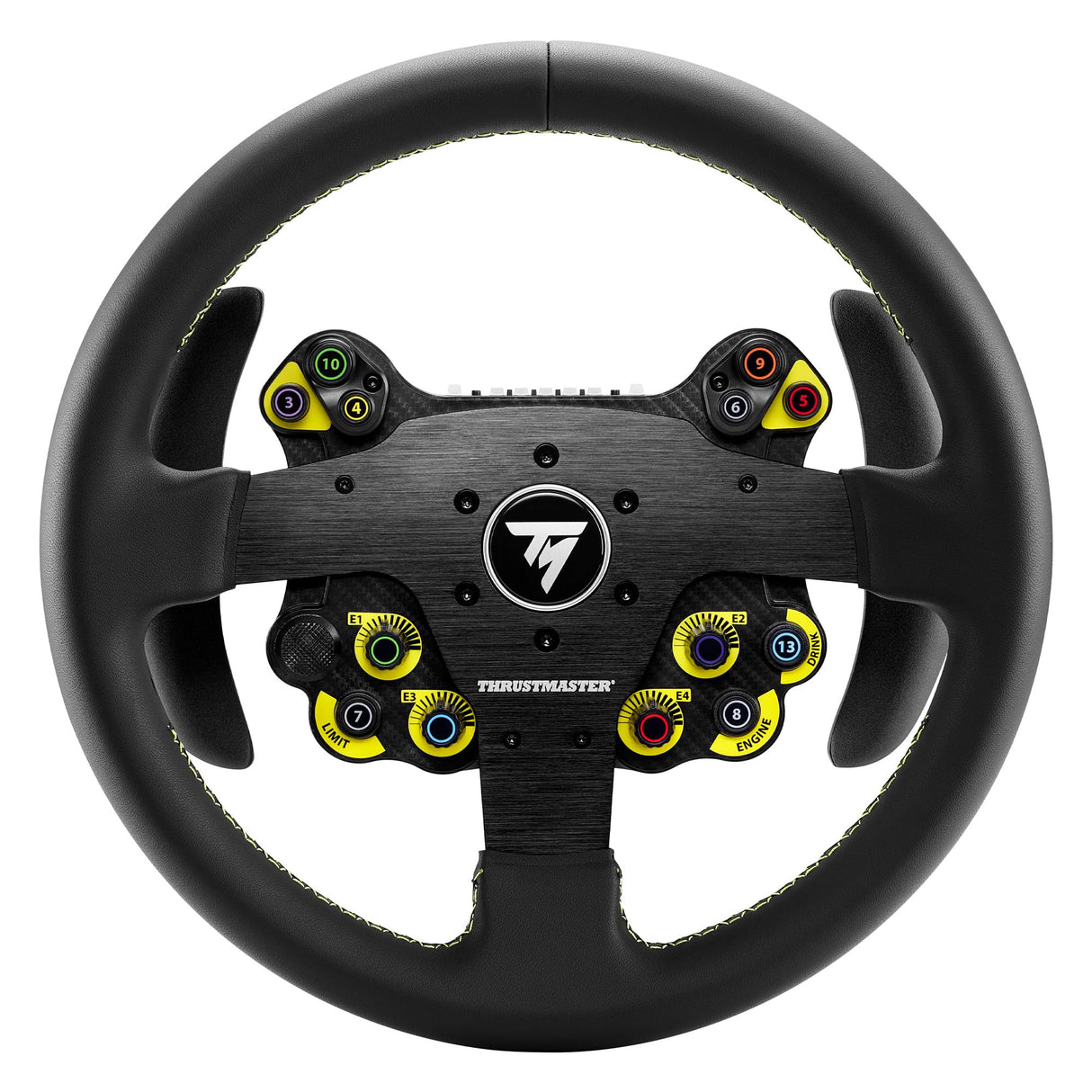 Thrustmaster EVO Racing 32R Leather, Aro de Volante Redondo Forrado en Cuero y Buje Desmontable, para PC y Consolas