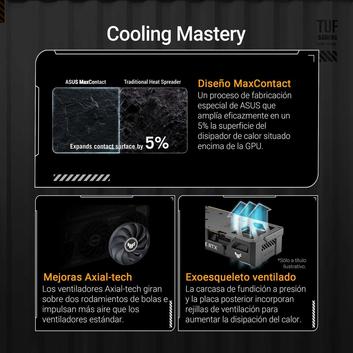 ASUS TUF Gaming GeForce RTX 5060 8 GB GDDR7 OC Edition Tarjeta gráfica Gaming (PCIe 5.0, HDMI/DP 2.1, 3.1 Ranuras, Grado Militar, Revestimiento Protector de la PCB, Ventiladores Axial Tech)