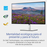 Dell U2724DE UltraSharp Thunderbolt 27" QHD (2560x1440) Monitor, 120Hz, IPS Black, 5ms, 98% DCI-P3, 2x Thunderbolt, 2x USB-C, 2x DisplayPort, HDMI, 4x USB, RJ45, 3 Años de Garantía, Plata