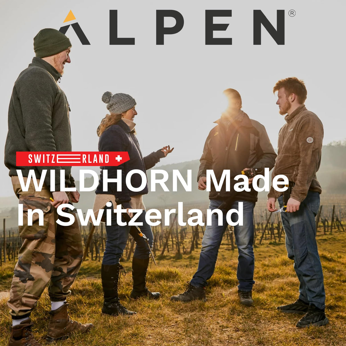 Alpen Wildhorn 32 - Kit de poda electrónica con batería de iones de litio inalámbrica, 12 horas de autonomía, 3 baterías, carga simultánea de 3 vías, cabezal de corte Felco fabricado en Suiza, estuche