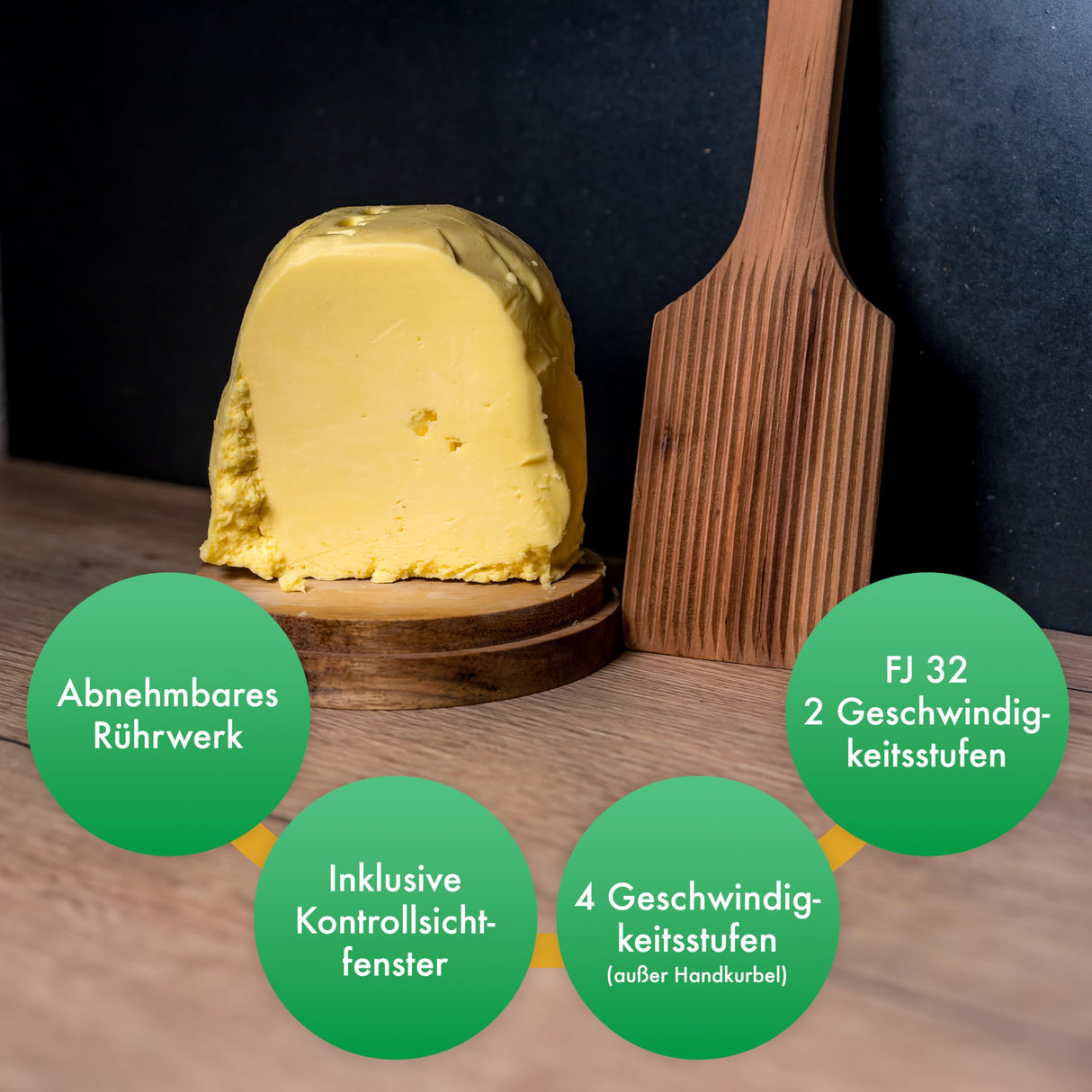 Milky Mantequera FJ10 – Mantequilla eléctrica de alta calidad – Centrifugador de mantequilla para nata – Mantequilla eléctrica con niveles de velocidad ajustables