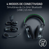 Razer BlackShark V3 Pro Xbox S|X - Auriculares e-Sports inalámbricos con ANC - Cancelación Activa del Ruido - Controladores Triforce de 50 mm - HyperSpeed 2,4 GHz & Bluetooth - Xbox/PC | Negro