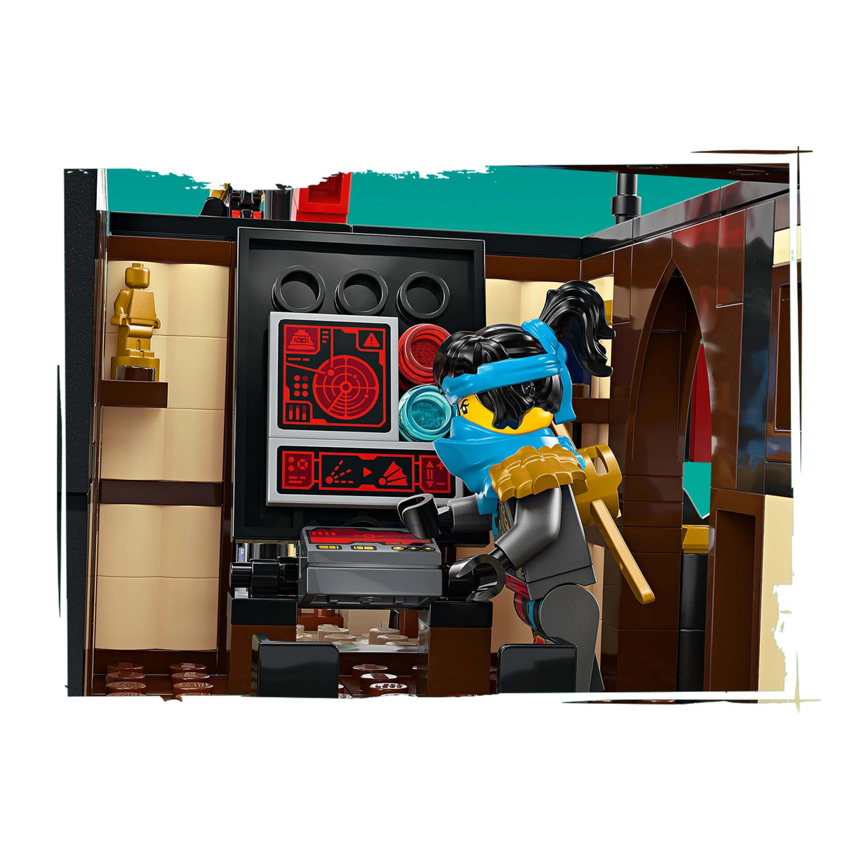 LEGO Ninjago Bounty del Templo - Barco de Juguete Interactivo con Techo Desmontable y 6 Minifiguras Inc. Cole, Zane y NYA - Regalo para Chicos de 14+ Años Fans de El Renacer de los Dragones 71848