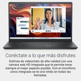 Dell 15 Portátil DC15255 – 15,6" FHD 120Hz, AMD Ryzen 7 7730U, 16GB RAM, 1TB SSD, AMD Gráficos Radeon™, Webcam HD, Windows 11 Home, Teclado QWERTY Español, Color Negro