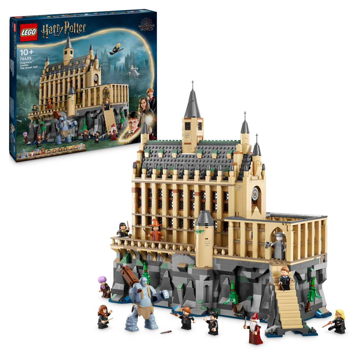 Lego Harry Potter Castillo de Hogwarts: Gran Comedor de la Escuela de Magos de Juguete, 11 Minifiguras Incluidas Hermione Granger y Ron Weasley, Regalo para Niños y Niñas de 10 Años o Mas 76435