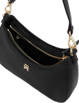 Tommy Hilfiger Bolso con bandolera Mujer Logotape con cremallera, Negro (Black), Talla Única
