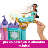 Mattel Disney Princess Castillo aventuras reales Casa de muñecas para princesas con dos pisos, muebles y accesorios, con luces y sonidos, juguete +3 años (HLW29)