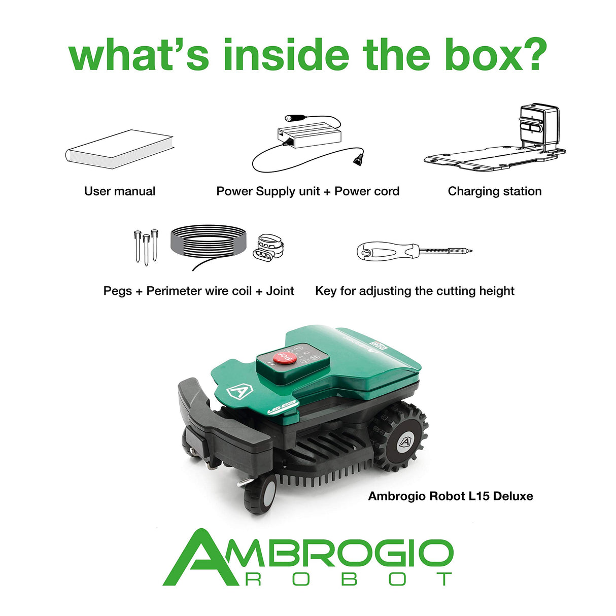 Ambrogio Robot AM015D0FAZ Rasaerba Zucchetti Ambrogio L15 Deluxe versione 2020