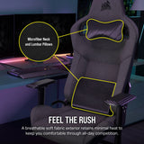 Corsair T3 Sillas de Gamer, Tela, Gris Oscuro, Talla única