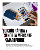 Canon Zoemini 2 Kit de Impresión – Impresora Fotográfica Portátil y Compacta – Bluetooth 5.0 – Carga Rápida USB C Ideal para Viajes (Azul Marino)