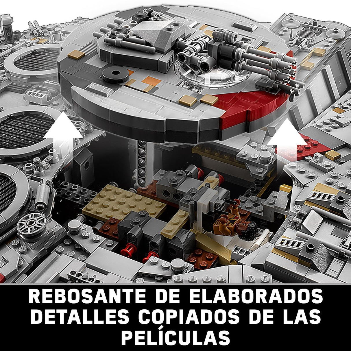 LEGO Star Wars Millennium Falcon, Maqueta de Construcción para Adultos de la Nave Estelar de Han Solo con Mini Figuras Chewbacca, Leia y C-3PO, Regalo Coleccionable para Hombres, Mujeres y Fans 75192