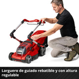 Einhell Cortacésped inalámbrico RASARRO 36/36 Kit Power X-Change (36 V, 36 cm de Ancho de Corte, hasta 400 m², Cesta de 45 L, Altura de Corte de 25-75 mm, Incluye 2 baterías de 3,0 Ah Plus + 2