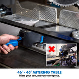 Evolution Power Tools S355MCS Sierra Tronzadora/Ingletadora | Sierra de Corte| Rango de inglete +/- 46˚ | 355 mm Sierra Ingletadora para corte de metal de 230 V en tareas pesadas