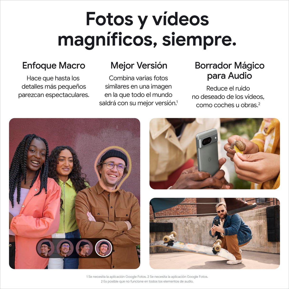 Google Pixel 8 - Smartphone Android libre con Cámara Pixel avanzada, batería con autonomía de 24 horas y potentes funciones de seguridad - Rosa, 256GB